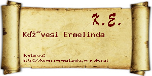 Kövesi Ermelinda névjegykártya